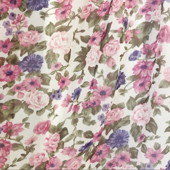 Vintage | High Waist Floral Skirt - Picture 3 of 5